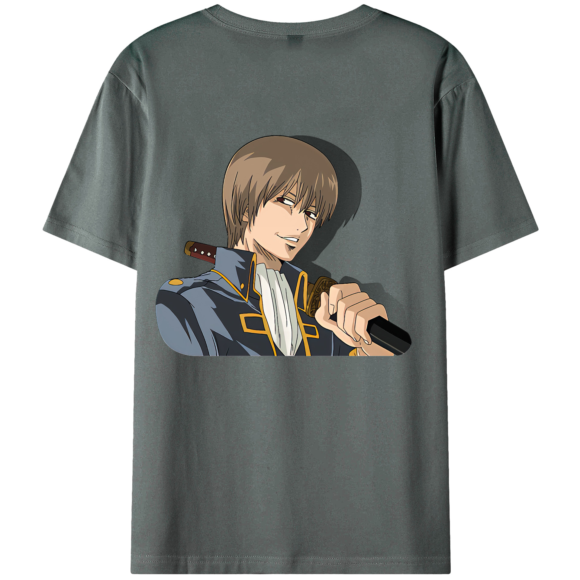 （画像用） ぎんたま 坂田銀時（さかたぎんとき） 神楽 志村新八（しむら しんぱち） GINTAMA Sakata Gintoki Kagura Shimura Shinpachi 綿100％ メンズ半袖Tシャツ（バックプリント） 通気性
